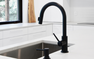 matte black kitchen sink tap in white kitchen | Does A Kitchen Renovation Increase the Value of My Home?